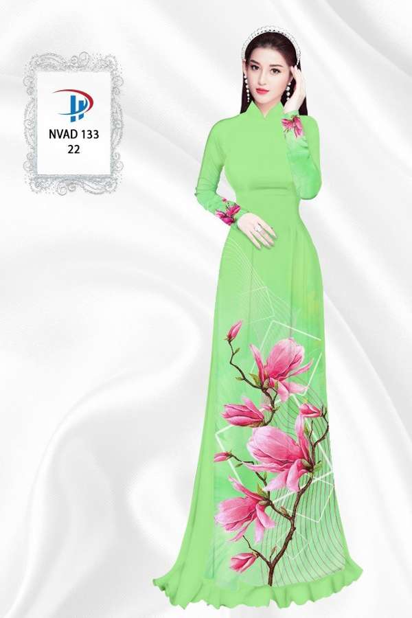 Vải Áo Dài Hoa In 3D AD NVAD133 69